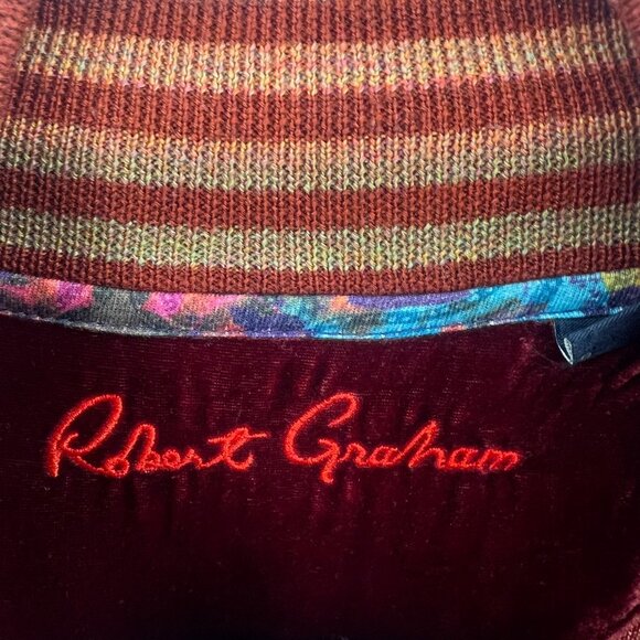 Robert Graham Burnt Orange 100% Wool Quarter Zip Sweater Men's XL - Picture 3 of 6